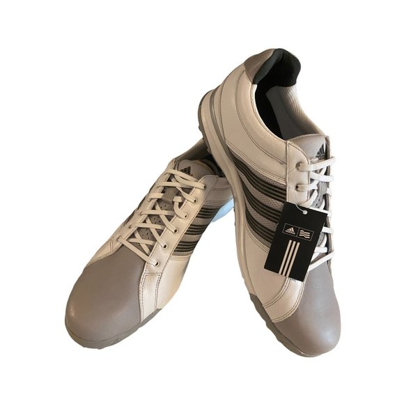 New Adidas Mens Adicross Tour White Lace Up Spike Golf Sneakers Q46663 Size 12.5